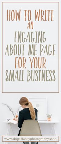 How to write an engaging about me page for your small business. Small business ticks, tricks and how-tos.