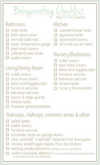 Our handy, room by room Babyproofing checklist!