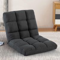 PRICES MAY VARY. 6 Levels of Adjustment - The backrest of this floor chair has 6 adjustable positions to meet your different needs such as napping, reading, gaming, working, watching TV and meditating. It also includes a full flat position for better relaxation. High-density Foam - This gaming floor chair is filled with high-density foam and covered with skin-friendly fabric, which is soft and thick, providing you with a comfortable sitting and lying experience. Wider Seat - Compared to other floor lazy sofa chairs, this floor seating chair has a wider seat that sits 23.6 inches wide (compared to 22 inches for other products). Non-Slip Pad & Steel Frame - This floor chair with back support features a metal frame with a 100 lb. back weight capacity. Additionally, non-slip pads on the bottom