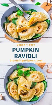 Homemade Vegan Ravioli with Pumpkin Filling | Easy – Blooming Nolwenn