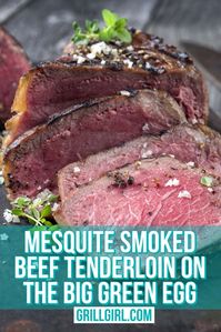 Check out this delicious smoked beef tenderloin recipe made on The Big Green Egg. Grab the recipe guide today! #summergrillingrecipes #bge #grillingrecipes #tragarrecipes #bbqrecipes #pelletsmokerrecipes #greenmountaingrill