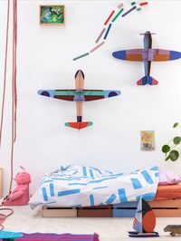 New in the store - gigantic 3D model plane from Studio Roof. The perfect colourful wall decor for any room of the house!