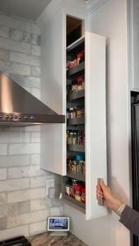 Say bye-bye to clutter on your countertops and inside drawers and cabinets! Install Dropout Cabinet Fixtures' patented EZ Install Wide Body Spice Rack/Storage System and get your contents organized and utilize the space in the upper reaches of the upper cabinet area that is usually wasted space.