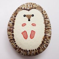 Baby Hedgehog Painted Rock Tutorial | Etsy