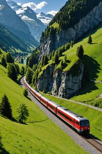 All aboard for the most scenic train rides in Switzerland, from the majestic Swiss Alps to the stunning valleys, with breathtaking journeys on the UNESCO-listed Bernina Express and the Glacier Express through the heart of the Swiss Alps.