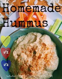 Homemade Hummus - 21 Day Fix Recipes - Clean Eating Recipes Healthy Recipes - Dinner - Lunch weight loss www.simplecleanfitness.com