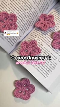 Do you need a cute spring crochet project to use for appliques or even something as simple as a bookmark, or any number of uses.  Maybe you are using it to LEARN to crochet!  What a great way to start!  Grab some magenta yarn and make about a million of these!  Video Credit: crochet_with_val on Tiktok!