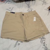 Gap Khaki Shorts Women's Size 14 5" Inch Mid Rise Stretch