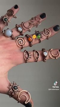 copper crystal rings oxidizing