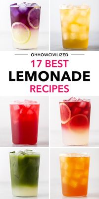 Sweet, tart, and refreshing lemonades are the perfect drinks for the summer. Enjoy different variations all season long with these recipes, from Arnold Palmer to the color-changing butterfly pea flower lemonade. #lemonade #lemonaderecipes #arnoldpalmer #summerdrinks