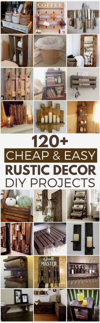 Save money with these cozy rustic home decor ideas! From furniture to home accents and storage ideas, there are over a hundred projects to choose from. Not only are these DIY ideas are easy on the…