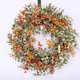 24" Artificial Eucalyptus Berry Thanksgiving Fall Front Door Wreath