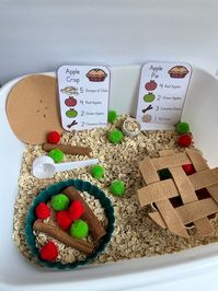 Make an Apple Pie Sensory Bin Preschool Apple Unit Study - Etsy