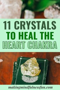 The heart chakra is the center point chakra and it represents where the mind chakras meet the body chakras. It is love that bridges the realm of thought and physical survival. Here Are 11 Heart Chakra Crystals to open your heart and restore its balance. #crystals #chakrahealing