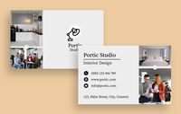 Professional Portic Interior Design Business Card