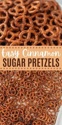 Cinnamon sugar pretzels - only 5 ingredients