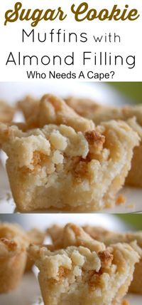 Sugar Cookie Muffins with Almond Filling