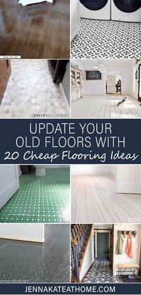 Bring new life to your old floors with these 20 cheap flooring ideas. DIY flooring on a budget means that you don't have to spend a ton of money to get a nice, updated look. #diyflooring