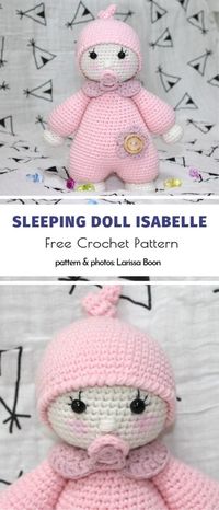 Sleeping Doll Isabelle Free Crochet Pattern