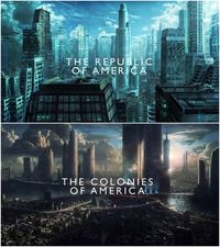 tbh i would see it being flipped.... i see the republic being a bit dark and grey, overcast most days but the colonies are dark and when i think about the colonies it's always night.