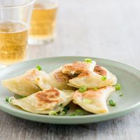 Seared Garlic Chicken Pierogi