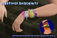 cc for when it's 2007 and you're totally going to warped tour this summer festival bracelets base game compatible i tried my best to make them work on all sized sims but there will inevitably be s…