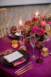 Magenta Velvet - Linen Rentals | Wedding Table Linen, Runners, Chair Covers | BBJ Linen