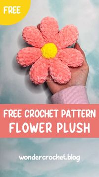 Bloom into creativity with this FREE flower plush crochet pattern! Perfect for adding a pop of color to your space or gifting to your favorite nature lover. Check it out now and crochet your way to a beautiful garden! #crochet #freepattern #flowerplush #handmade #diy #homedecor