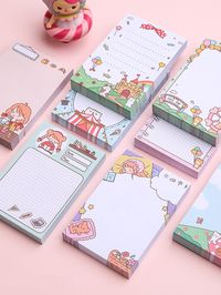 Multicolor    Paper Cartoon Sticky Note Embellished   Notebooks & Writing Pads