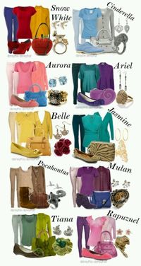 Disney Princess inspired outfits. These ones are a little more casual