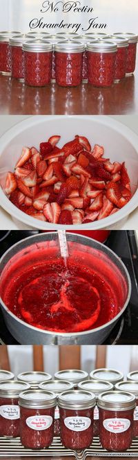 Easy Strawberry Jam (No Pectin). #strawberry #jam hinee.com/easy-strawberry-jam-no-pectin/ ❤️