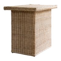 The braided edge on the Chatham Side Tables is such a beautiful accent that will simply make your seating area feel special. Product Overview: Dimensions: 30"L x 20"D x 26"H Shown in Natural. Please note additional Finishes options are available. Please contact customer service at 1-888-WELL-APP or customerservice@wellappointedhouse.com to inquire. The item comes in a variety of colors. This product is all natural and we recommend indoor or covered porch use only. This item is custom-made to ...