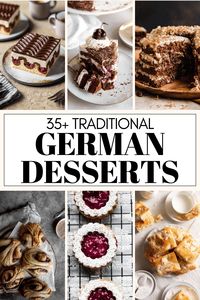 Wondering what the best German desserts are? There are so many great options! From Black Forest Cake, to Linzer Cookies, and more! Here are 35+ of the BEST German dessert recipes to try!