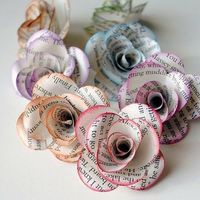 Diy paper flowers. - maybe put a bunch of these in a jar (overflowing) for decoration?