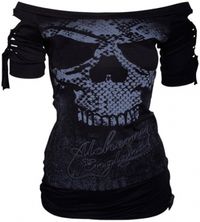 Top Femme ALCHEMY GOTHIC - Snake Skull www.rockagogo.com