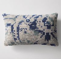 Hand-knotted Mélange Oushak Abstract Pillow Cover - Lumbar