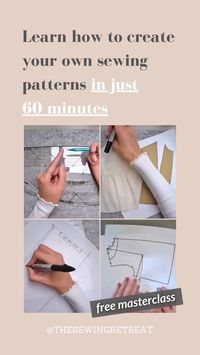 Learn how to create your own sewing patterns in just 60 minutes with my FREE pattern drafting masterclass. I'll be demonstrating how to go from idea to sewing pattern in just 60 minutes using my 3-step process which you can implement after the class to create your own dream wardrobe. Learn how to avoid the 3 most common pattern cutting mistakes that are stopping you from creating those dream designs, discover top pattern cutting tips and watch my tutorial on how to create a sleeveless top.