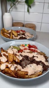 Join @eatslauram in creating one of her favorite quick lunches—a Cheeseburger Bowl! Packed with all the burger essentials, it's a delectable and satisfying meal. Try the homemade "Mac" sauce for an extra flavor boost! #cheeseburgers #burgerbowlsalad #lunchideas #foryoupage 🥗