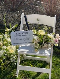 Reserved in Loving Memory Wedding Sign, Reserved Seat Sign, This Seat is Reserved Memorial Sign, Memorial Hanging Chair Sign for Wedding - Etsy