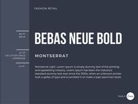 5 Bebas Neue is a favorite out there in the design-sphere. Its condensed and clean form makes it excellent to use for headings. Round and narrow typefaces offset nicely against each other. The contrast between Bebas and Montserrat makes for a tidy and contemporary pairing.