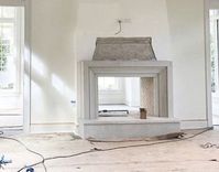 Double sided fireplace in master(just marble)  .... bed view on one side / bath view clawfoot tub on other side