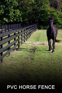 PVC fence can add beauty to your property and give your farm the appearance of excellence for years to come. This PVC farm fence has the post-and-board look without the maintenance of replacing broken boards. Posts are double walled and rails have re-enforcing ribs inside for stability. If you’re looking for a fast way to improve the look of your farm and provide privacy, few horse fences have the clean lines and sharp features like rigid PVC fencing. #RAMMfence #PVC #horsefence #pvcfence