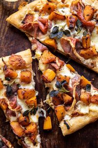 Roasted Butternut Squash Prosciutto Pizza with Caramelized Onions | halfbakedharvest.com