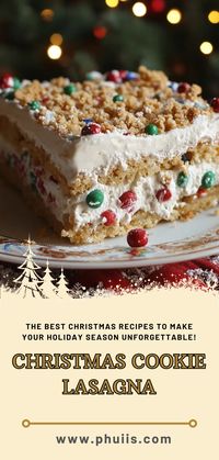 Christmas Cookie Lasagna is a delightful and festive dessert that combines layers of crushed Oreo cookies, creamy layers of luscious cheesecake, and smooth puddings, topped off with whipped topping and colorful Christmas sprinkles. It’s a treat that’s not only visually appealing but also surprising in texture and flavor, ensuring it leaves a memorable impression on all who taste it.