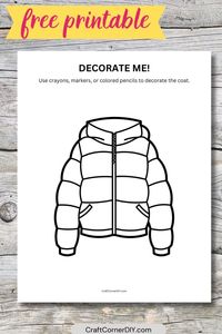 Download a free printable coat coloring page for kids. Let them color, design, and decorate their own winter coat. Perfect for winter crafts, snow day activities, or classroom fun.