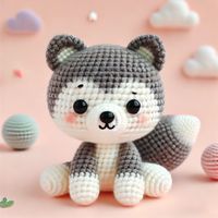 Husky Amigurumi Crochet Pattern for Beginners