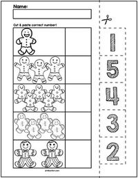 $1 | Teach counting skills with Gingerbread Men characters! Great for teaching 1:1 counting skills and number recognition for numbers 1-5. No prep and great for math centers! This activity is also available for numbers 6-10...