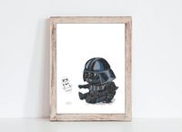 Decorate your Star Wars baby nursery, Star Wars kids bedroom, or Star Wars playroom with these adorably unique hand drawn Star Wars art prints. To Buy Star Wars Nursery ENTIRE SET OF 8: https://www.etsy.com/listing/828514104/star-wars-nursery-wall-decor-entire......................................................................................DETAILS OF PRINTS:- This listing is for the FOUR prints only. Frame not included.PLEASE in your NOTE TO SELLER, choose FOUR Star Wars prints from those li