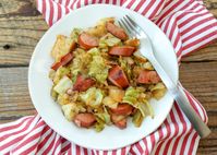 Cabbage and Sausage Skillet | Barefeet in the Kitchen