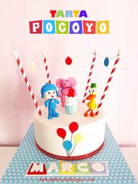 Tarta fondant Pocoyó